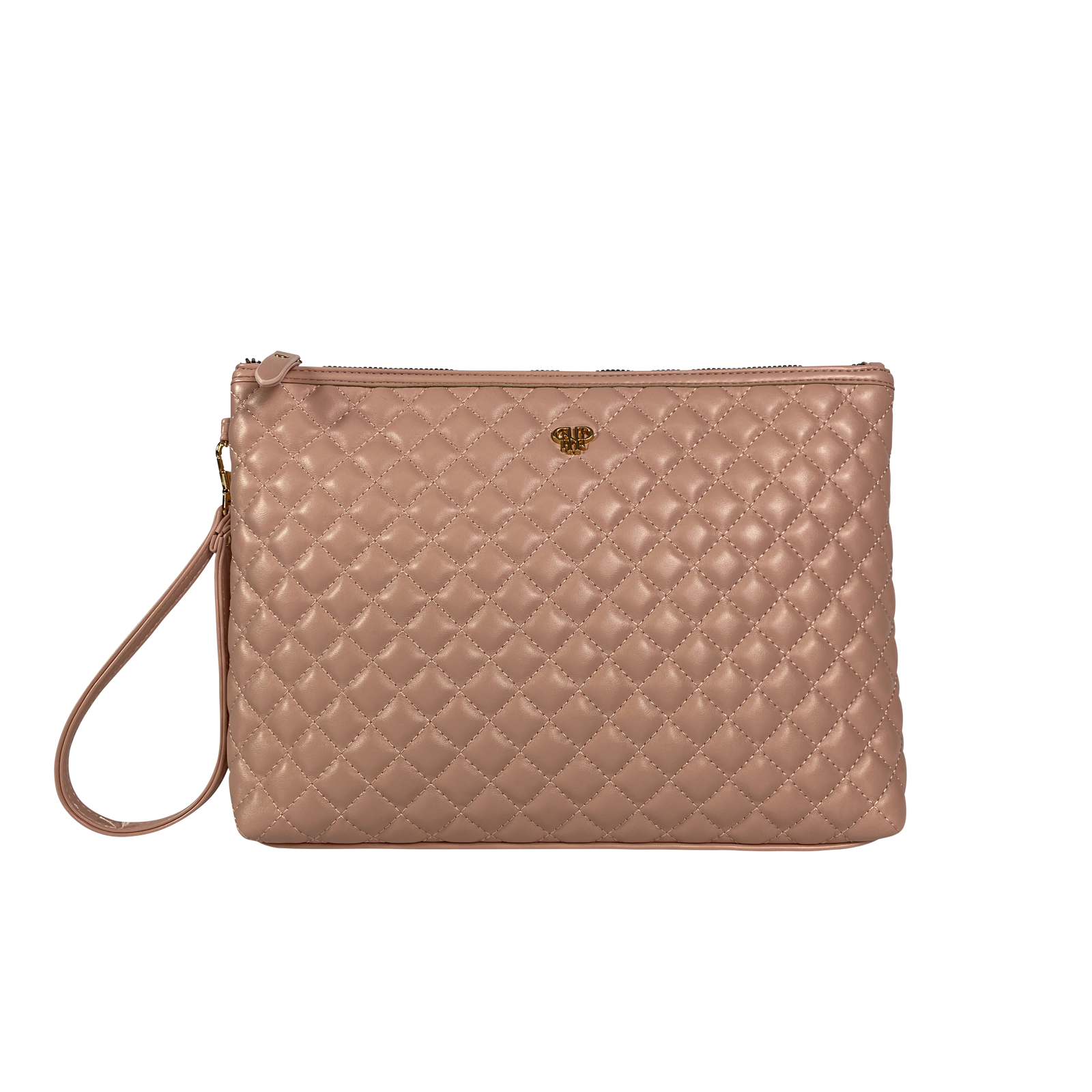 Blush pink leather outlet clutch purse