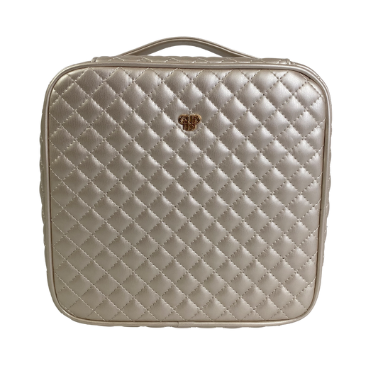 Mini Diva Makeup Case - Pearl Quilted