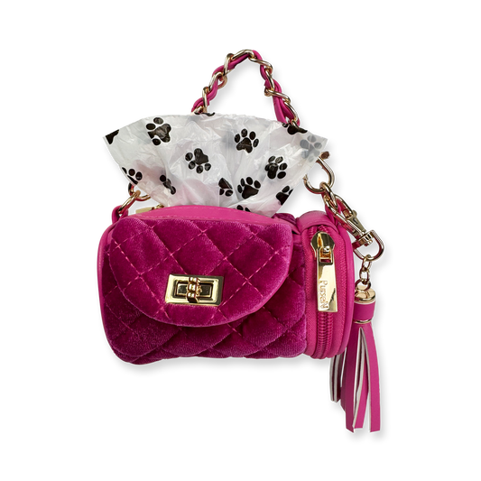 Poochi Crossbody - Fuchsia Velvet