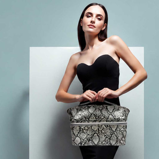 New Stylist Travel Bag - Silver Python