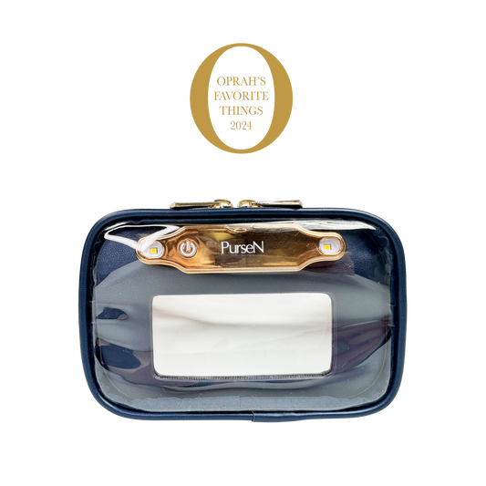 LITTMINI • Lighted Mirror Case • Navy Pearl