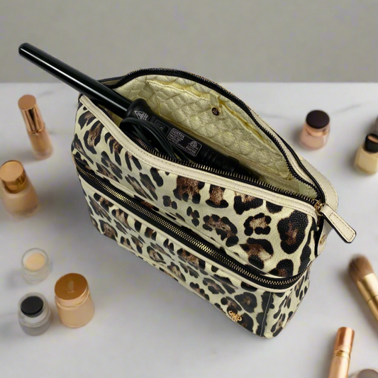 Stylist Travel Bag - Cream Leopard