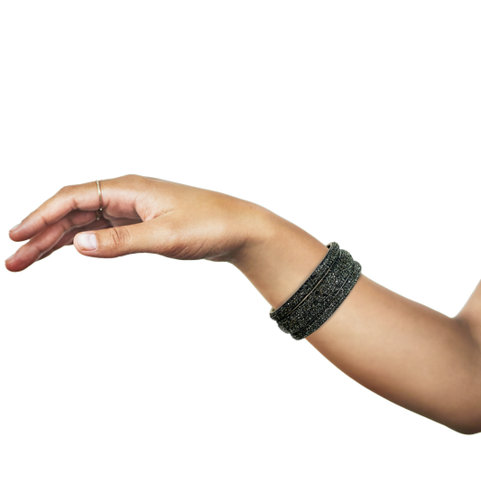 Sundar Bangles • Bollywood Black Crystal