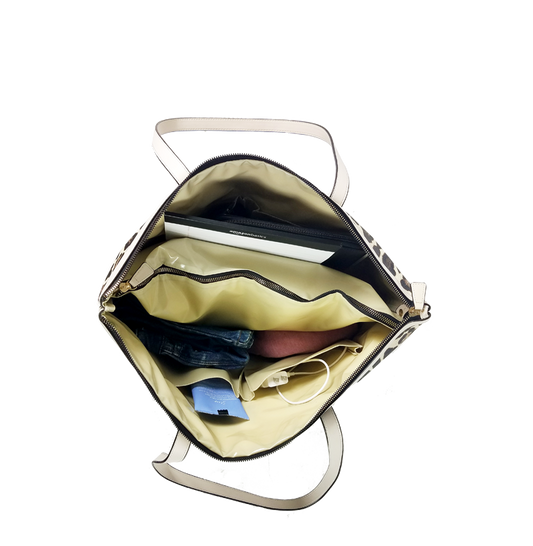 Getaway Tote - Cream Leopard