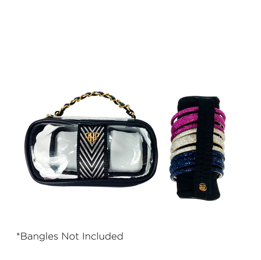 Bombshell Bangle Bar - Silver Chevron