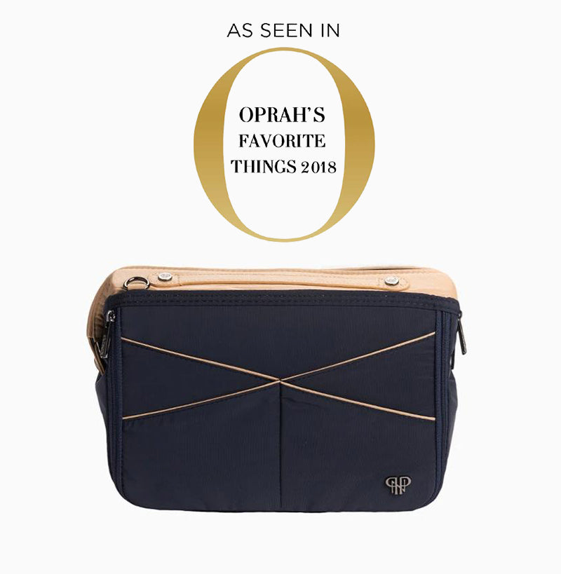 Nifty Patented Handbag Purse Organizer Insert - 18 Compartments - Tan