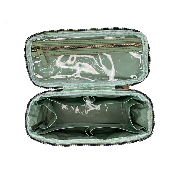 Classic Train Case Sage PurseN