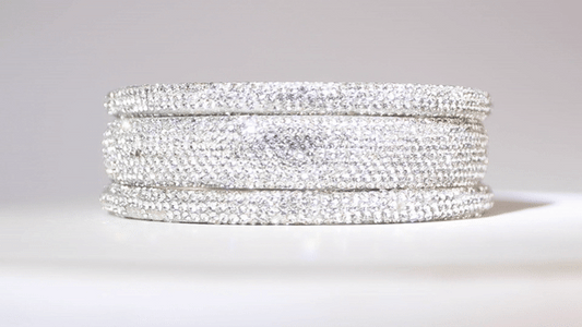 Sundar Bangles • Bollywood White Crystal