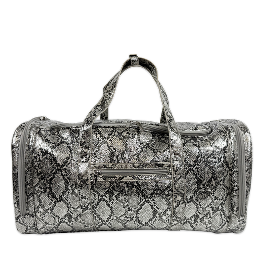 NEW Signature VIP Duffel - Silver Python