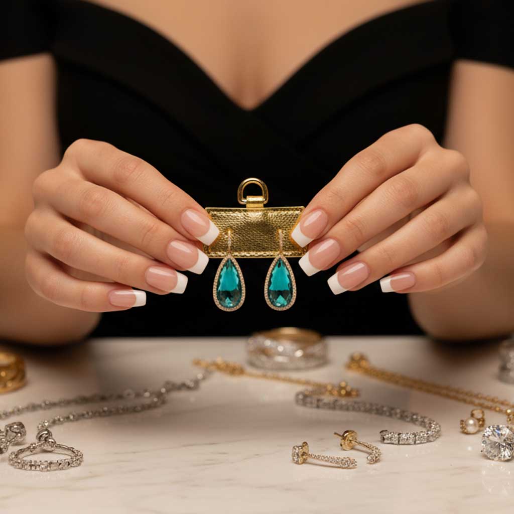Earring Stays for Organization - Gold Vegan Leather – PurseN