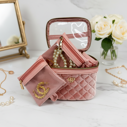 NEW Getaway Jewelry Case - Blush Velvet