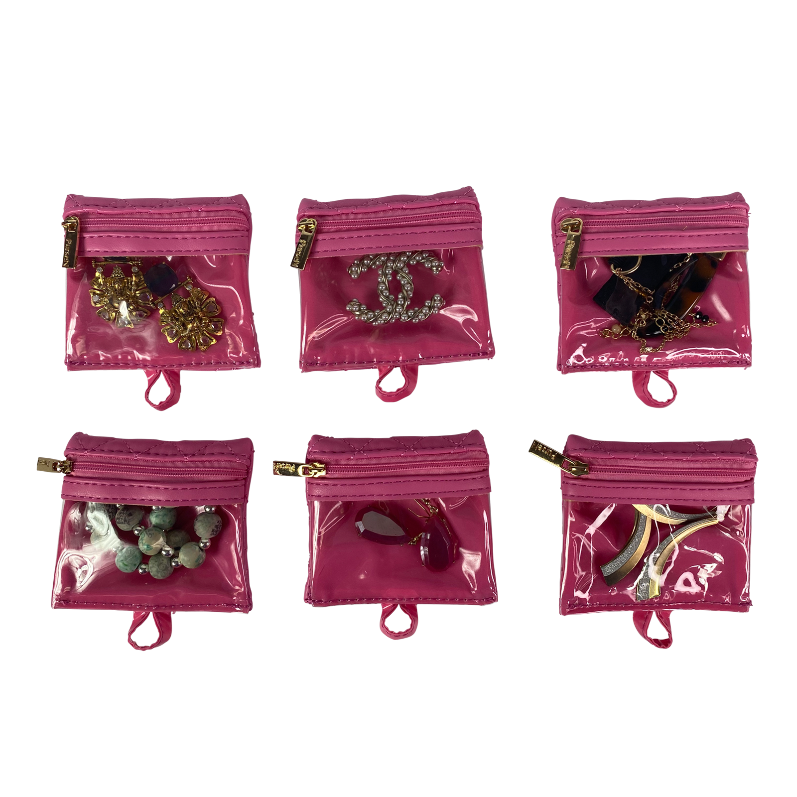 Barbie Pink Travel Jewelry Case with 6 Removable Pouches