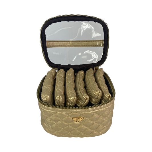 Getaway Jewelry Case - Gold Quilted