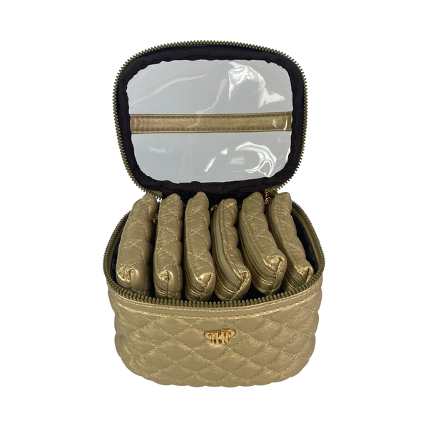Getaway Jewelry Case - Gold Quilted