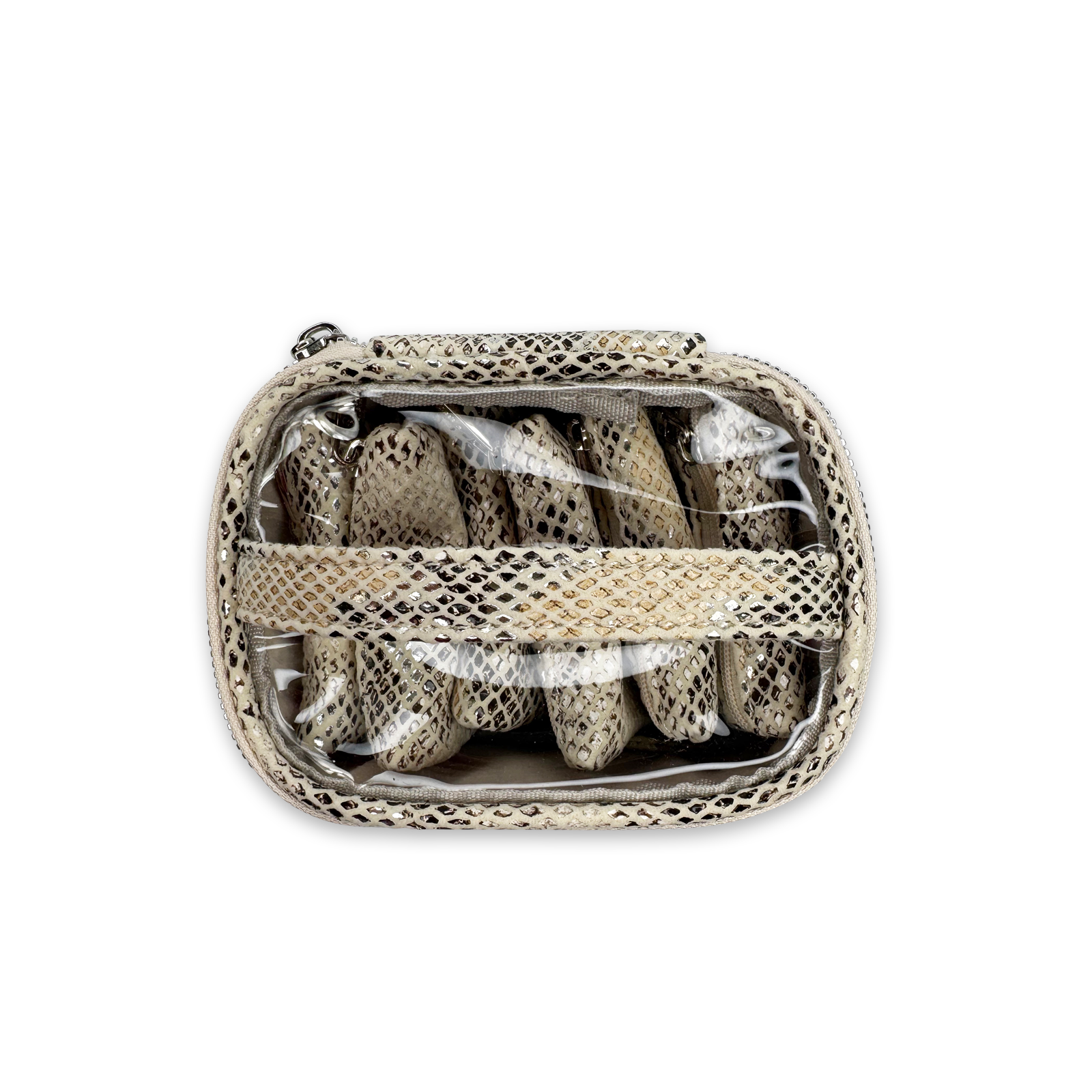 Python Print Travel Jewelry Case w/ 6 Removable Pouches – PurseN