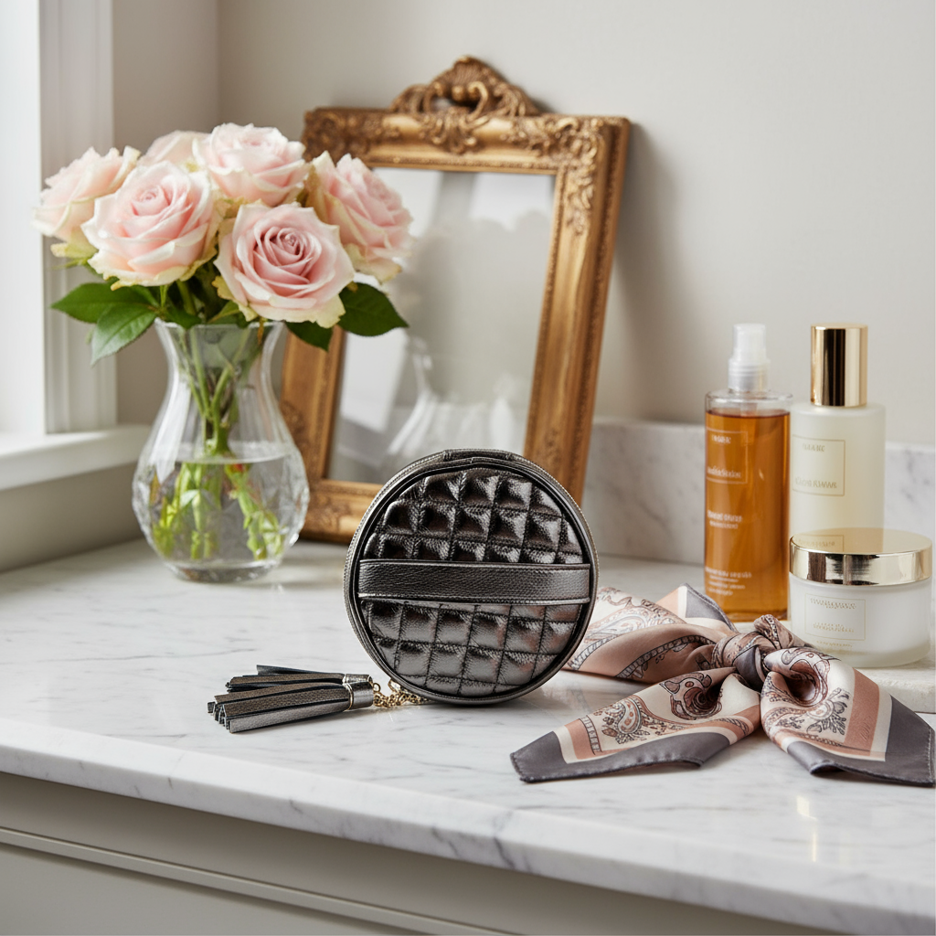 Hot Hair Tools Travel Organizer - Quilted Metallic Bronze – PurseN