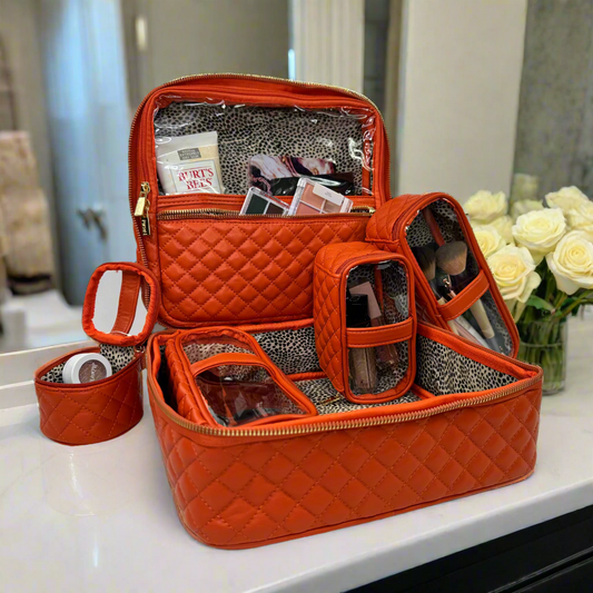 Mini Diva Makeup Case - Sunset Orange