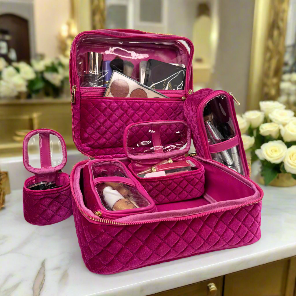 Medium Makeup Travel Cases w/ 4 Removable Sm Cases