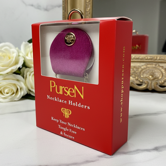 NEW Necklace Holders - Fuchsia Velvet