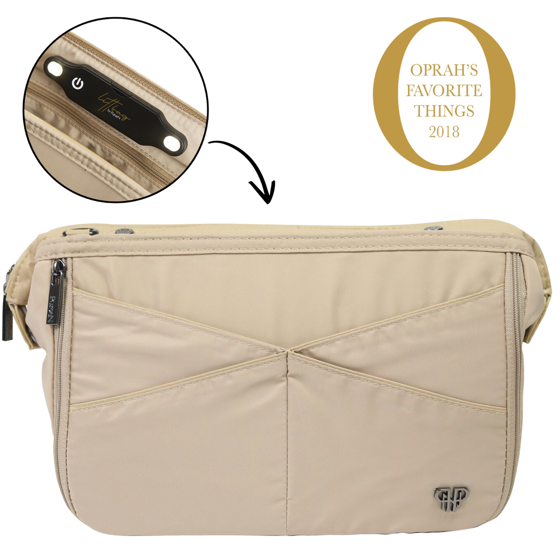 There’s a Light Inside Oprah’s Favorite Purse Organizer - Nude Nylon – PurseN
