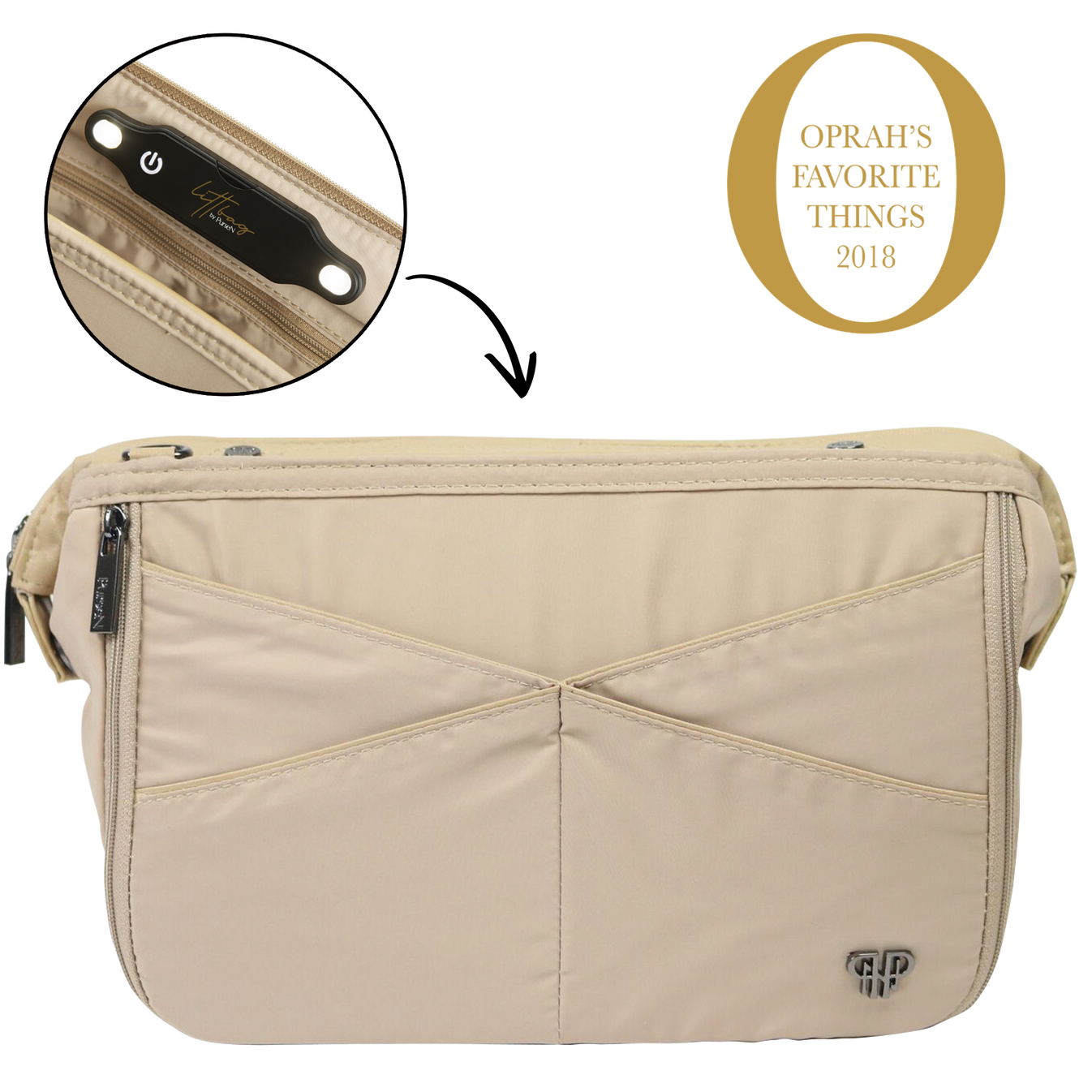 There’s a Light Inside Oprah’s Favorite Purse Organizer - Nude Nylon