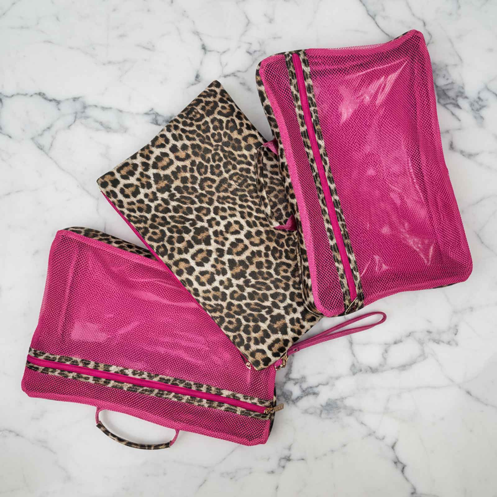 Luxe Duffel Bag - Leopard Print w/ Hot Pink Accents – PurseN