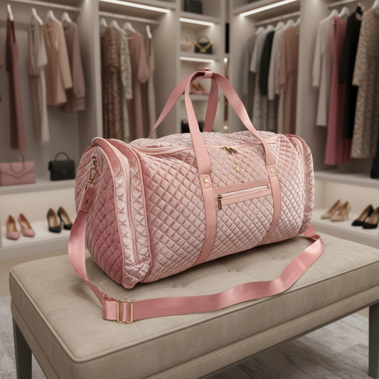 NEW Signature VIP Duffel - Blush Velvet