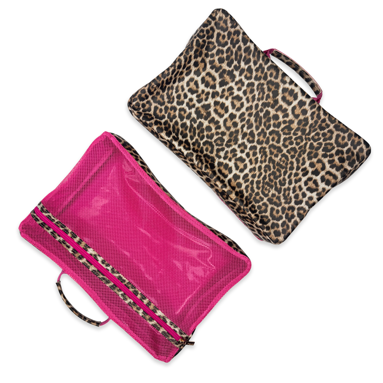 Luxe Duffel Bag - Leopard Print w/ Hot Pink Accents – PurseN
