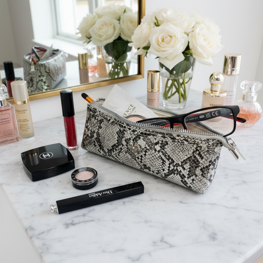 NEW Sleek Stash Go-To-Case - Silver Python