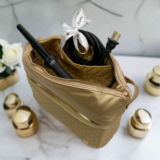 Stylist Travel Bag - Nude & Gold