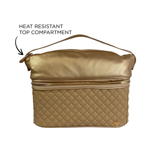 Stylist Travel Bag - Nude & Gold