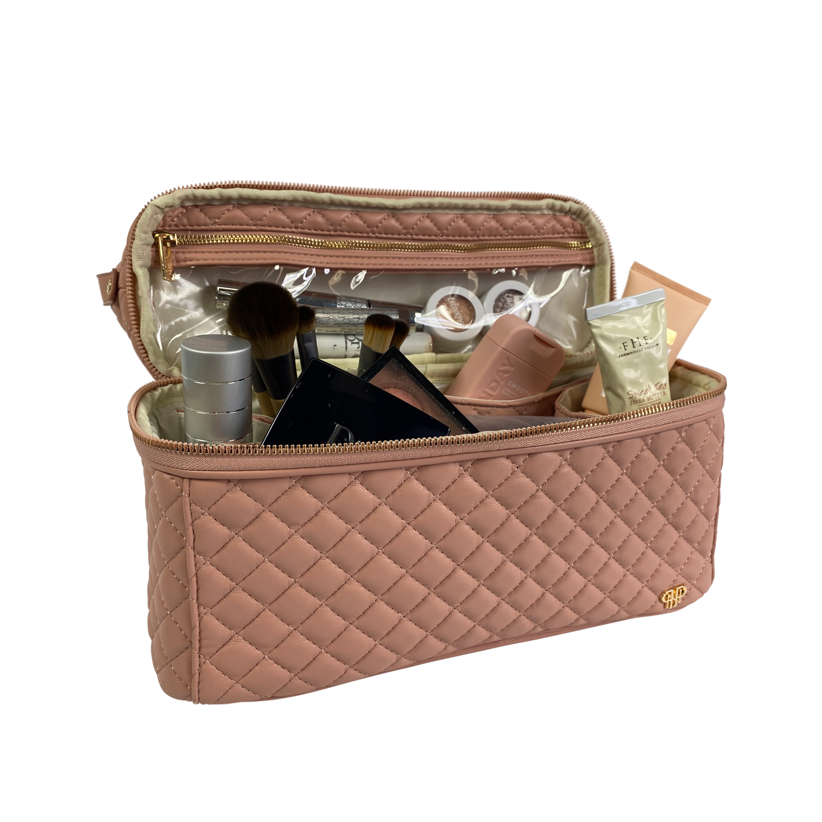 Pursen Heat Resistant Travel Bag 4 Hair Styling Tools More Petal Rose