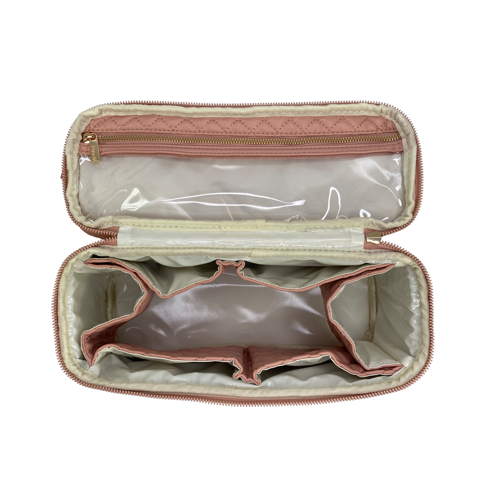 Pursen Heat Resistant Travel Bag 4 Hair Styling Tools More Petal Rose