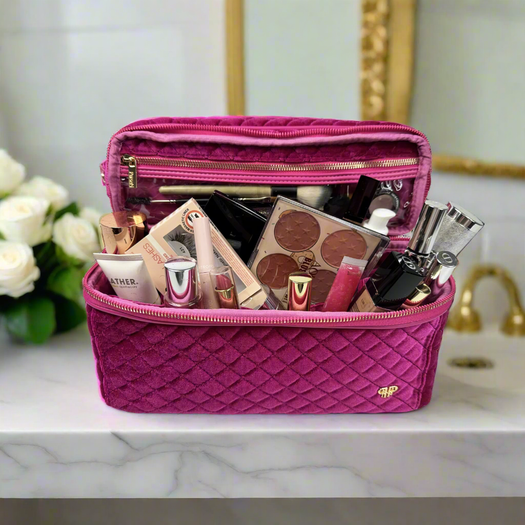 focallure makeup travel bag Puffy Case GLOAT easy to access Fascinate Travel Makeup Bag
