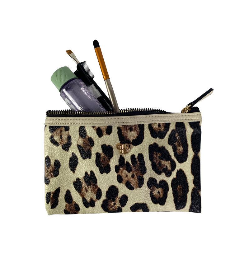 Getaway Toiletry Case - Cream Leopard