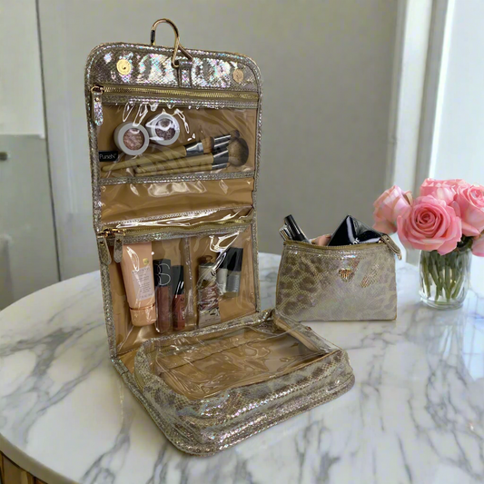 Getaway Toiletry Case - Glimmer Leopard