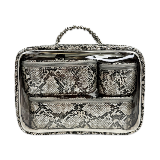 NEW Trio Jet Setter - Silver Python