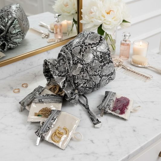 NEW Oprah's Favorite Things 2021 - Ultra Jewelry Case - Silver Python