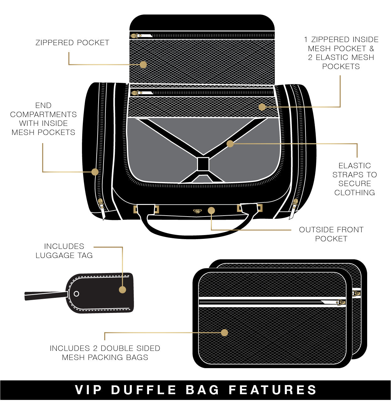 Vip duffle bags sales price list