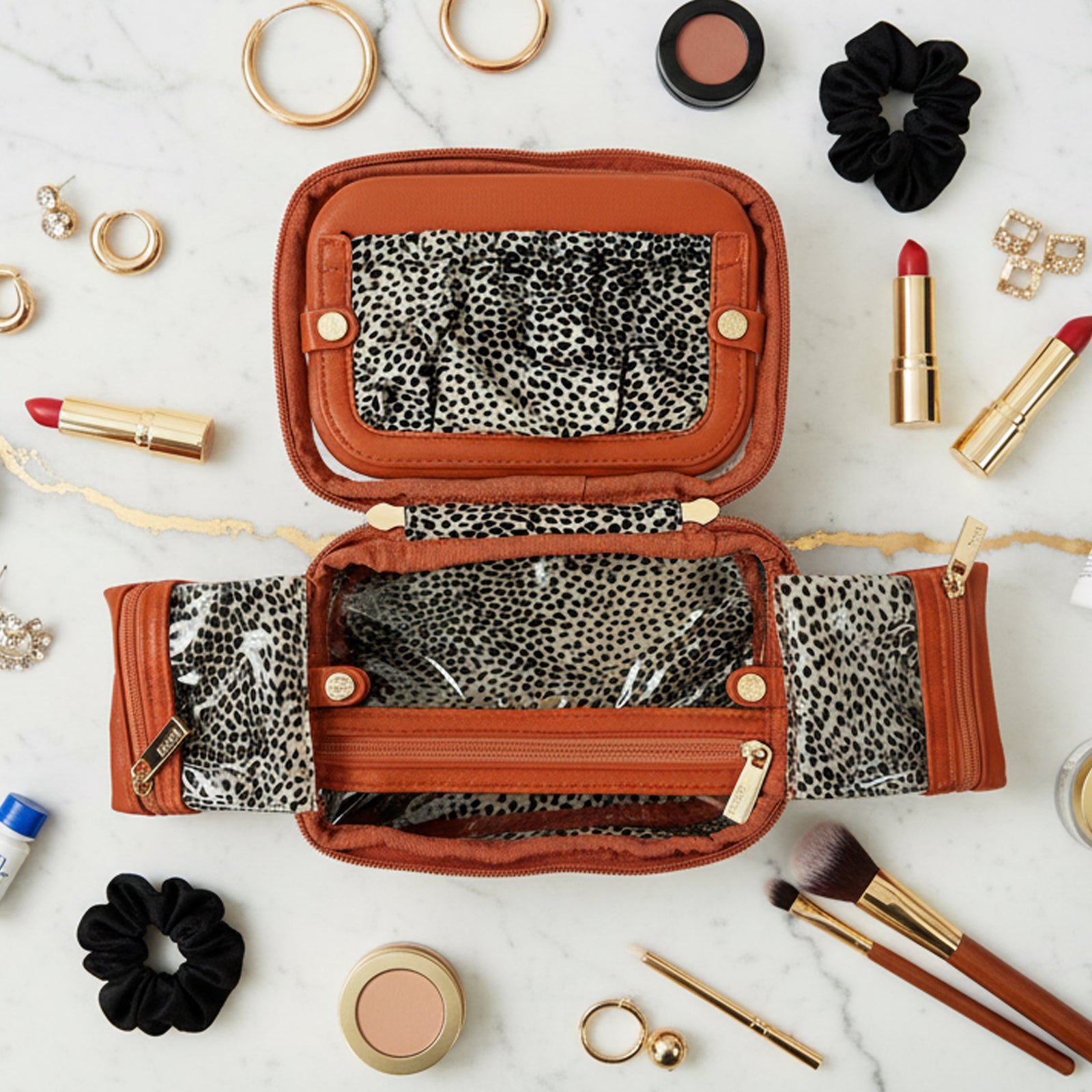 LITTMINI Lighted Mirror Case in Orange