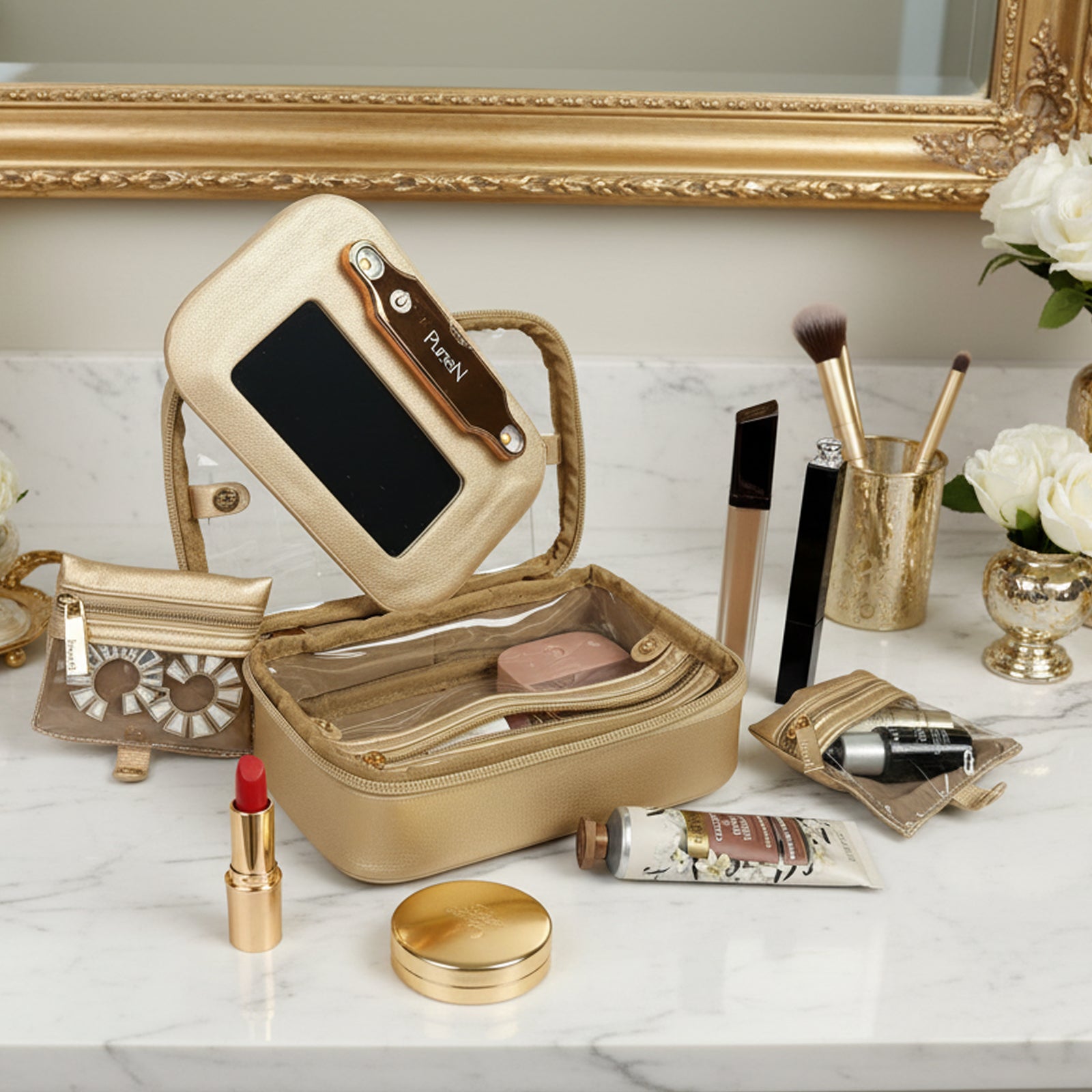 ミラクル2025 シャイニーゴールド ケース付き LITTMINI Lighted Mirror