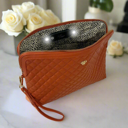 Updated Litt Makeup Case - Sunset Orange