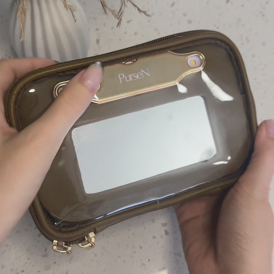 LITTMINI • Lighted Mirror Case • Camel