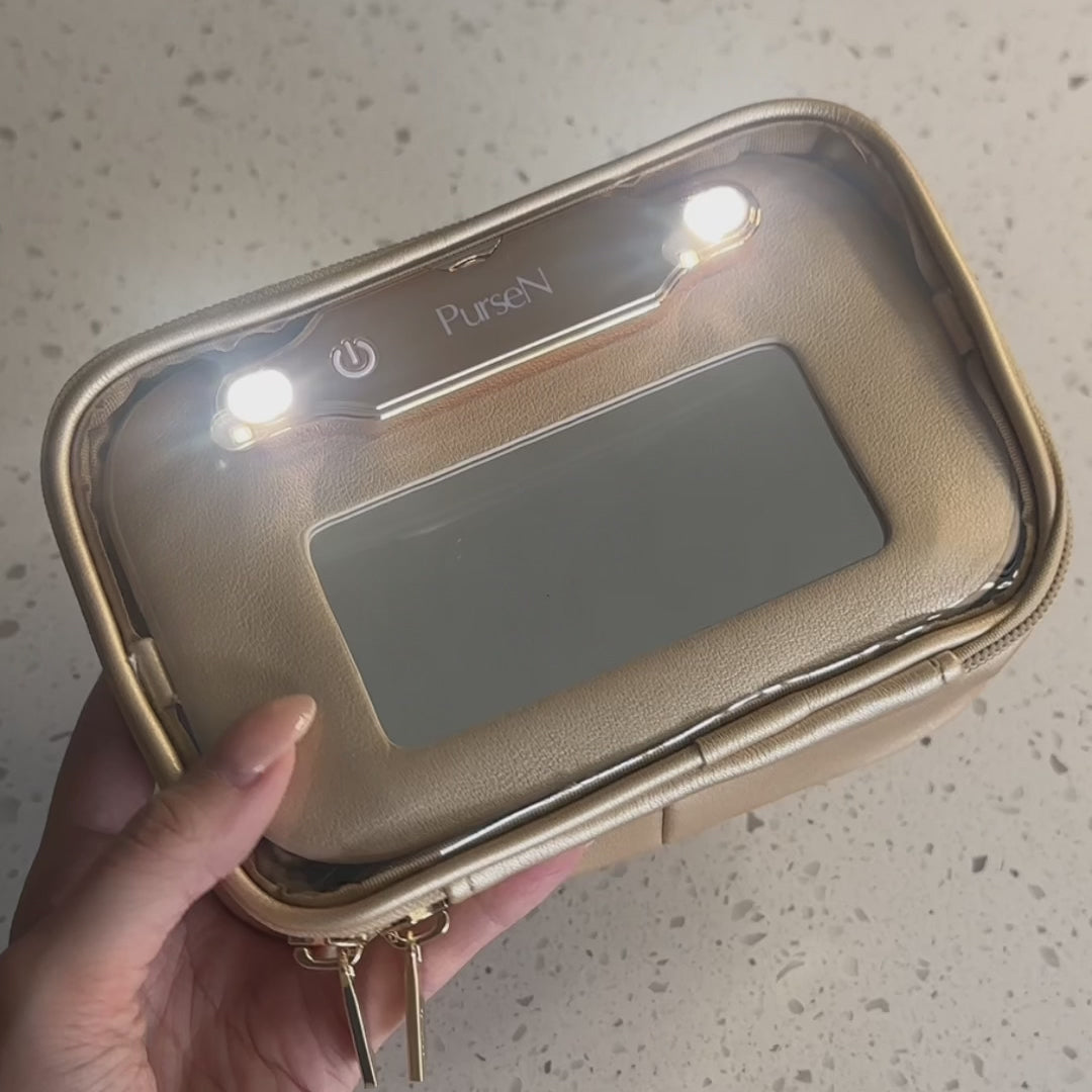 LITTMINI • Lighted Mirror Case • Gold