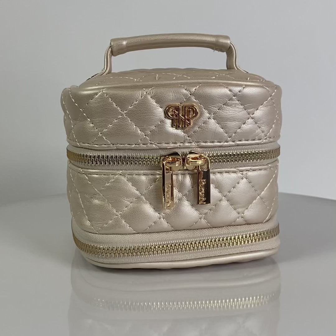 Weekender Jewelry Case - Pearl Quilted