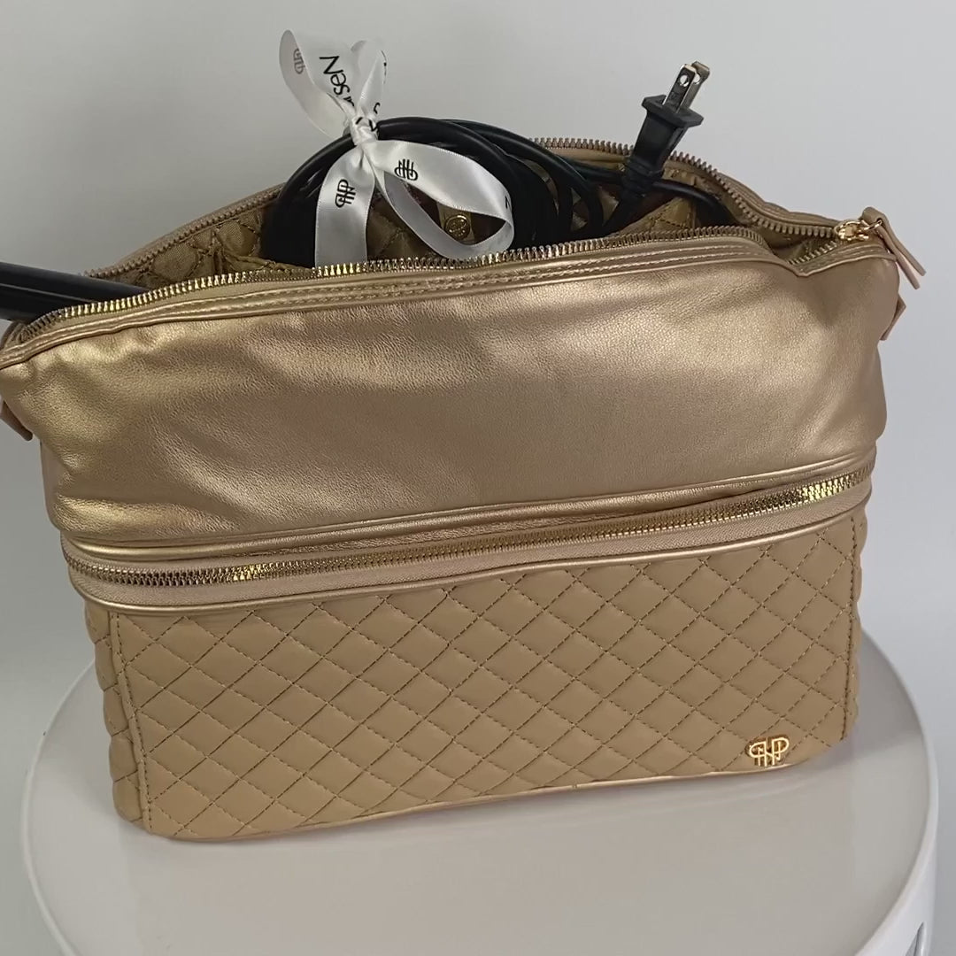 Stylist Travel Bag - Nude & Gold