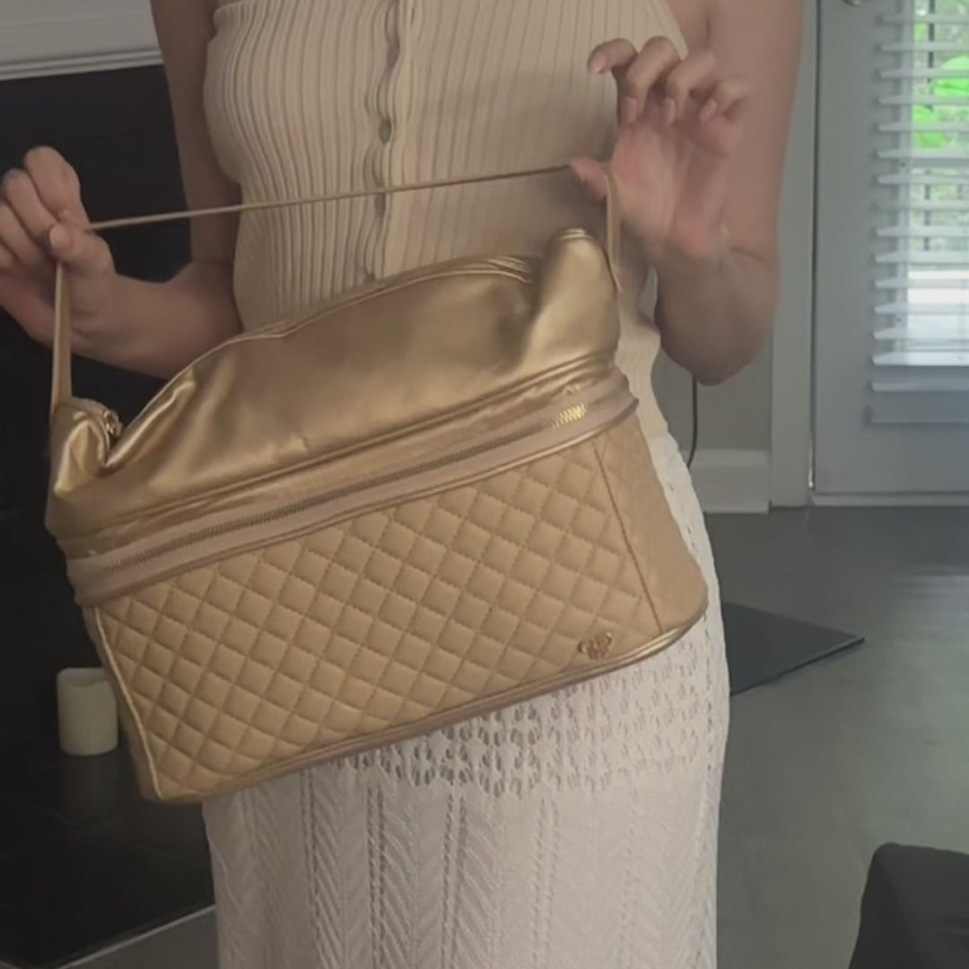 Stylist Travel Bag - Nude & Gold