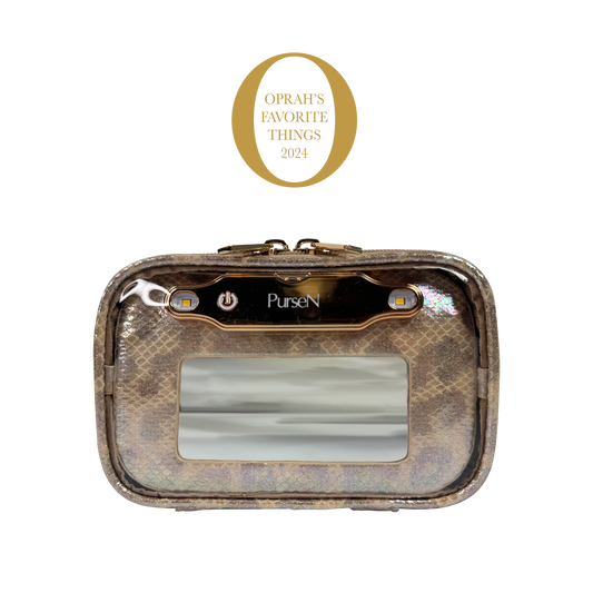 LITTMINI • Lighted Mirror Case • Glimmer Leopard