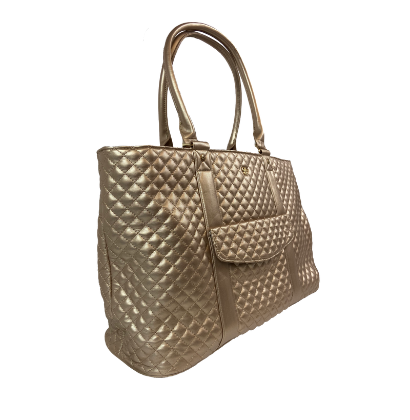 VIP Travel Tote - Gold Quilted