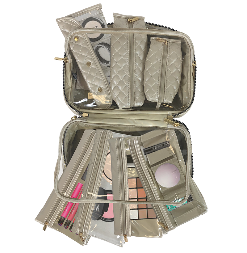 Amour Travel Case - Pearl Quilted